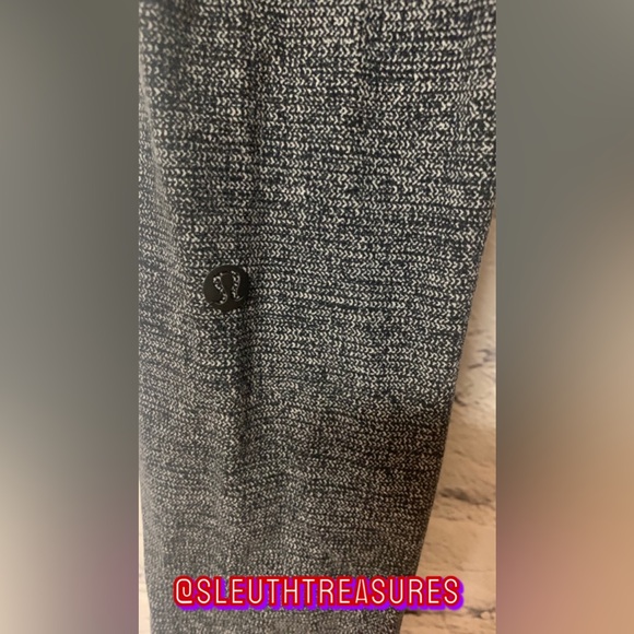 Lululemon Still Mind Tight Interlink Ice Grey Black Size 4 Full Length Leggings - Picture 6 of 8